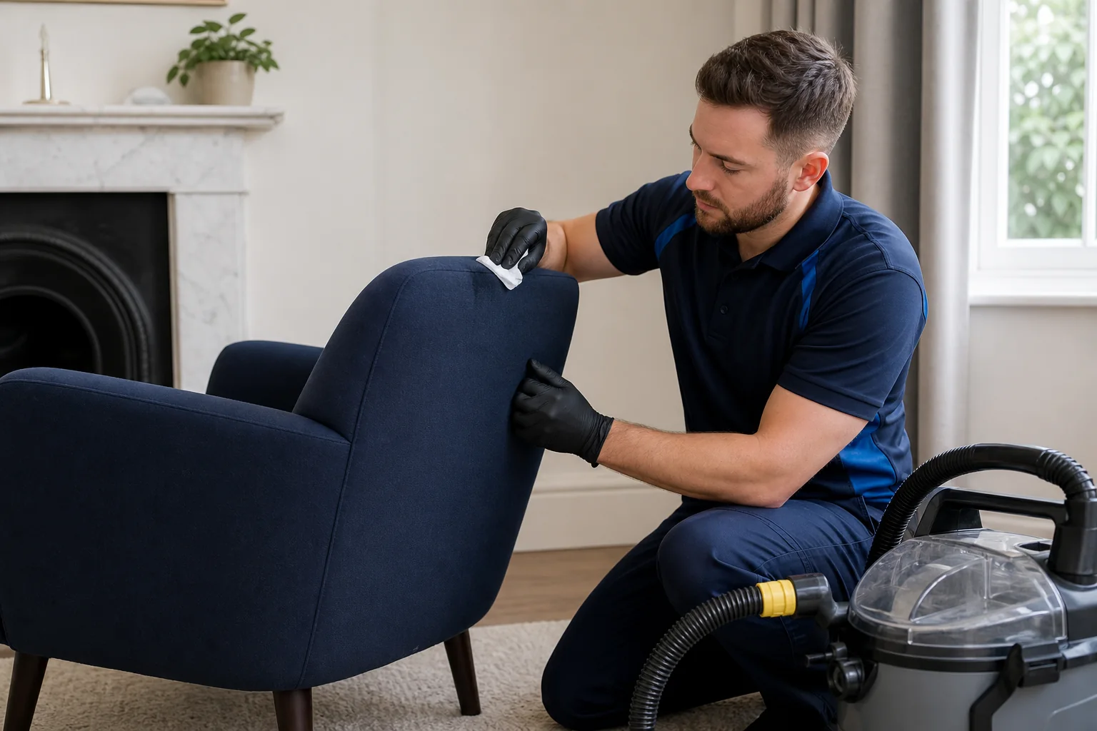 Armchair colour fastness testing