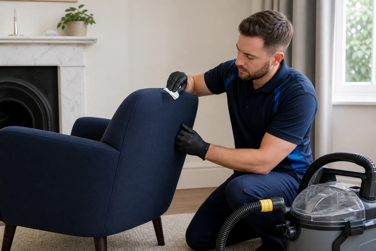 Armchair colour fastness testing
