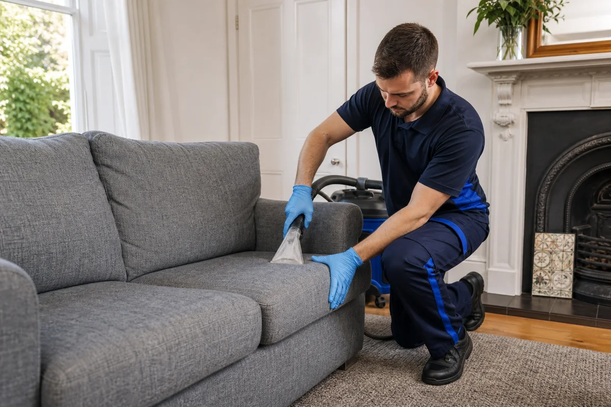 Fabric sofa extraction victorian home