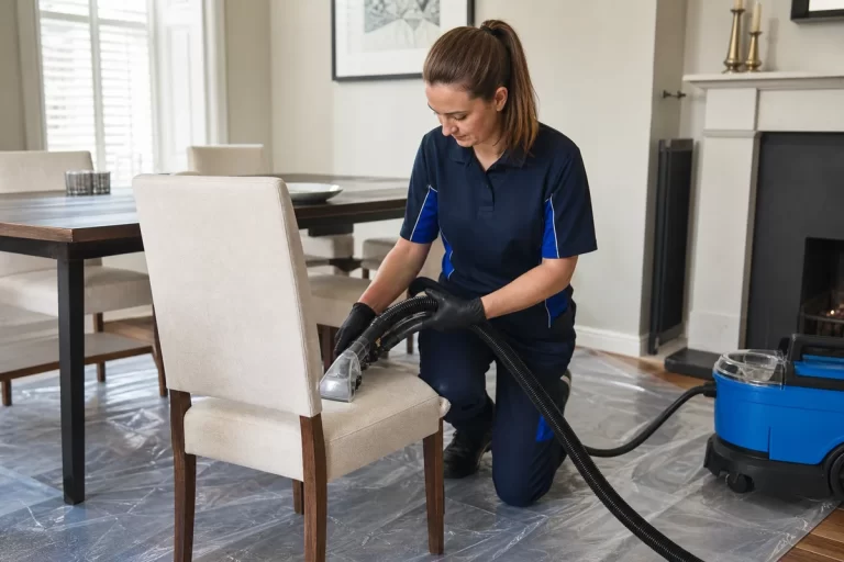 Female technician dining chair extraction