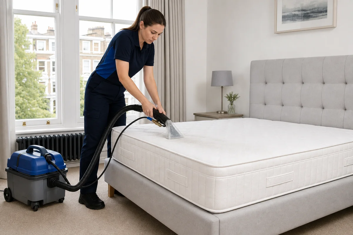 Female technician mattress extraction