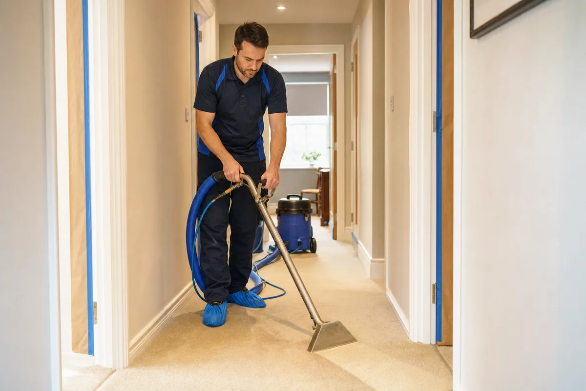 Hallway carpet extraction converted flat