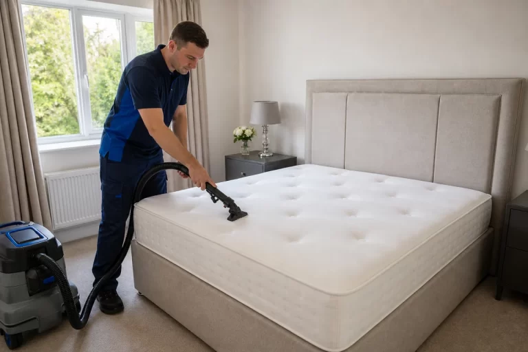 King size mattress surface vacuuming