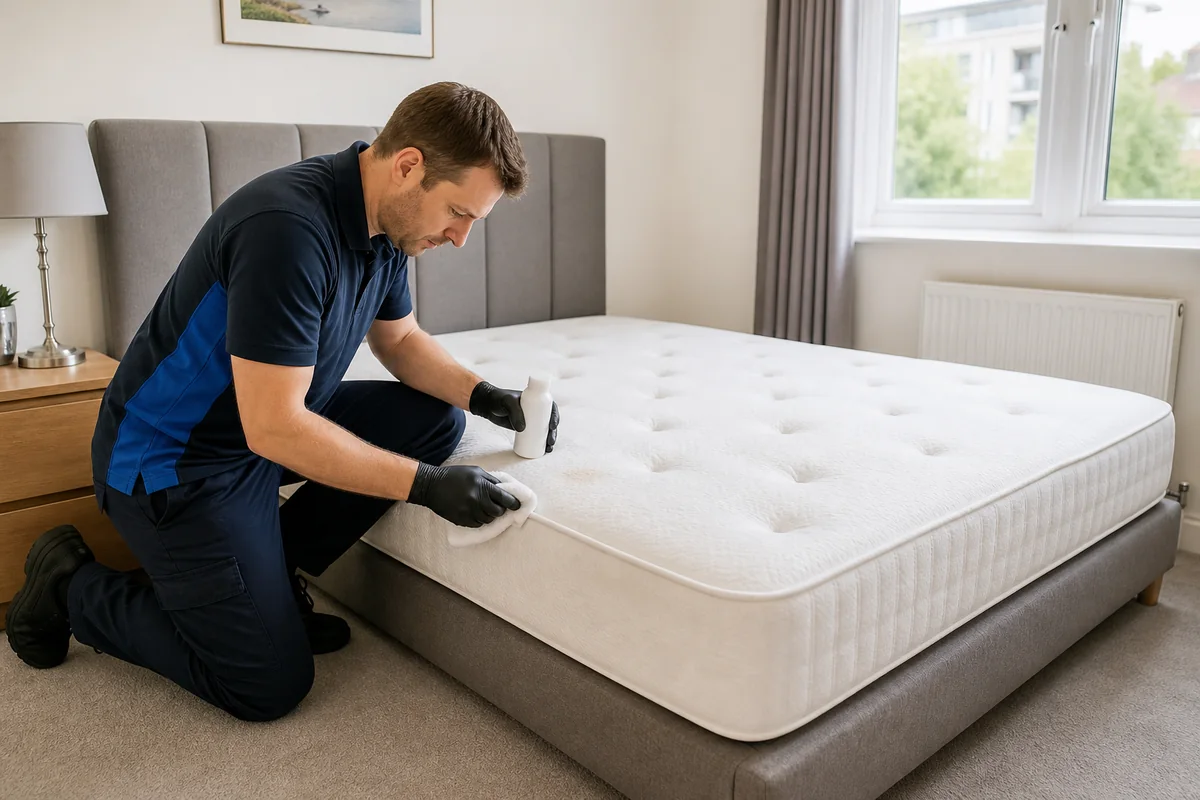 Mattress targeted mark treatment