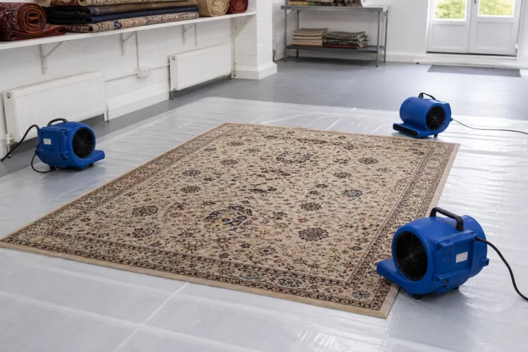 Rug controlled drying setup