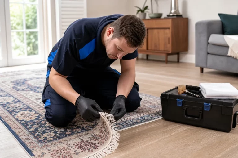 Rug fringe and edge inspection