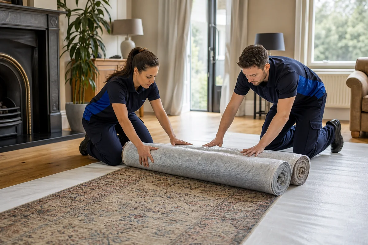 Rug handling team london home