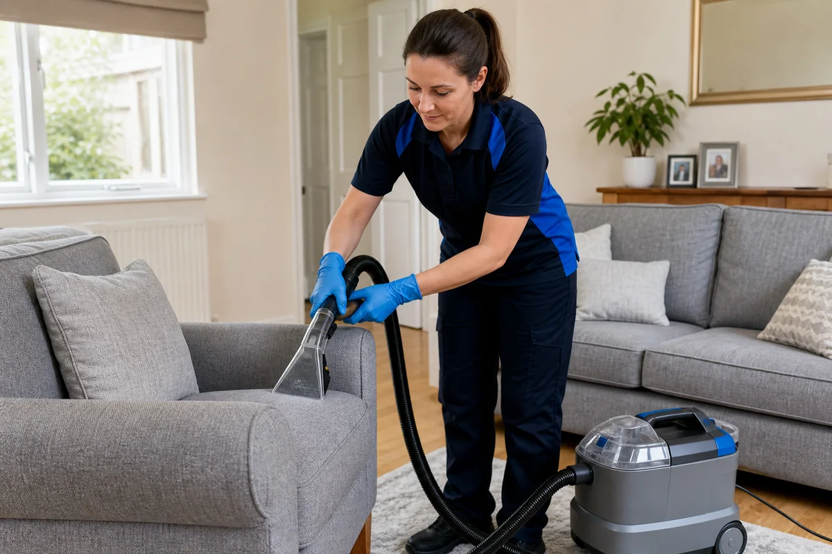 Sofa and armchair cleaning family home