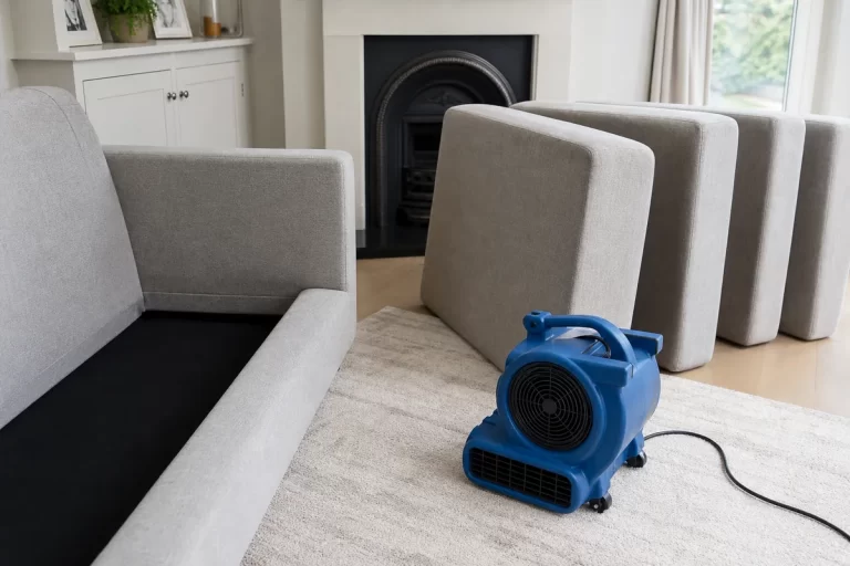 Sofa cushions controlled drying
